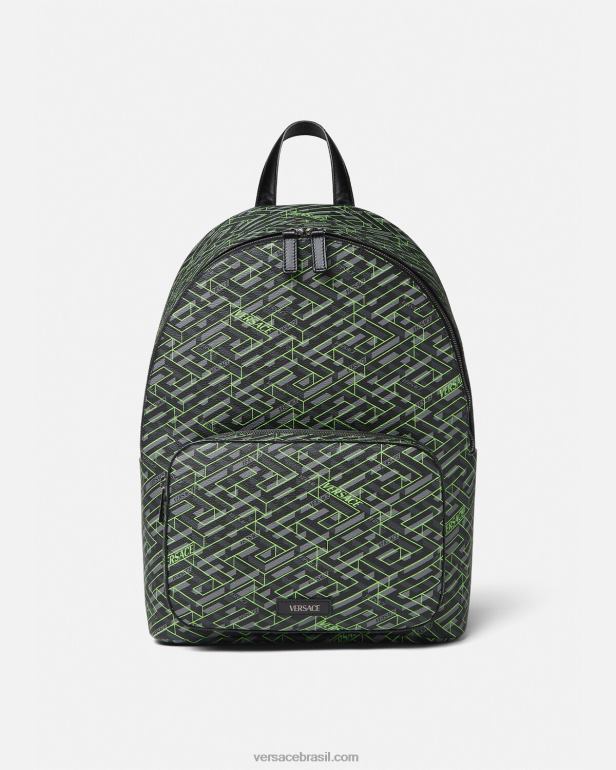 bolsas P2TX1488 Versace mochila la greca assinatura imprimir homens