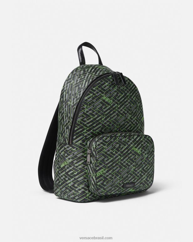 bolsas P2TX1488 Versace mochila la greca assinatura imprimir homens