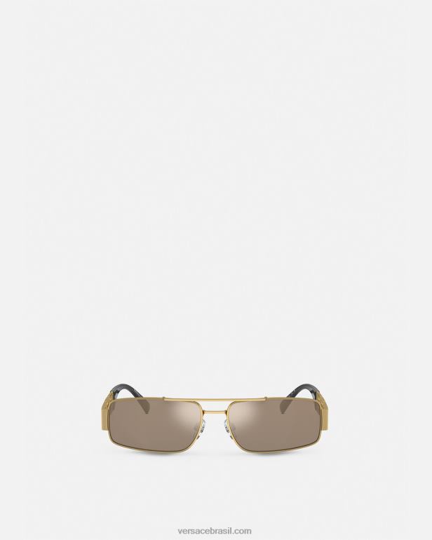 acessórios P2TX1677 Versace óculos de sol grego ouro homens