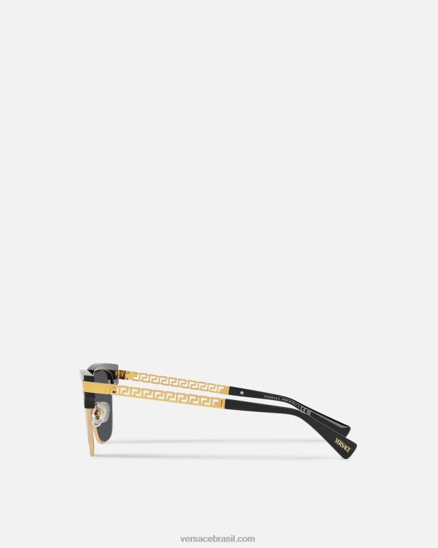 acessórios P2TX1680 Versace óculos de sol grego preto homens