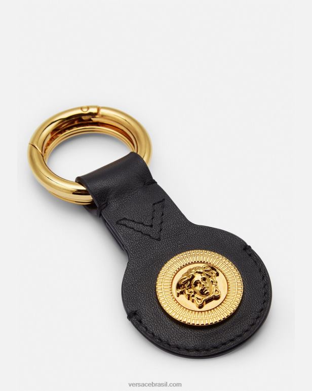 acessórios P2TX1664 Versace chaveiro medusa airtag preto homens