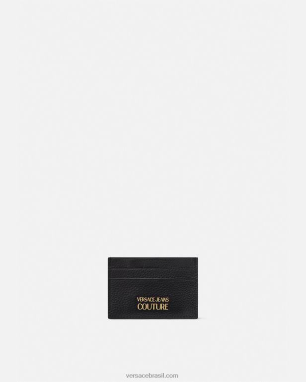 acessórios P2TX2475 Versace titular do cartão de logotipo preto homens