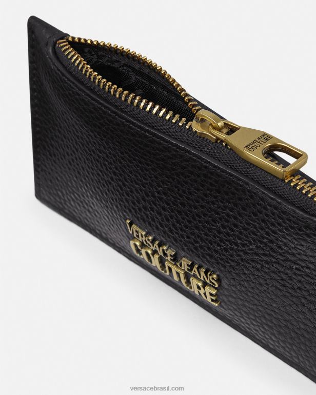 acessórios P2TX2489 Versace titular do cartão de logotipo preto homens