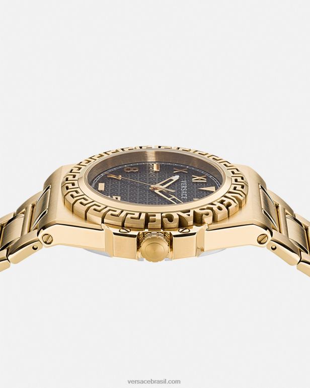 acessórios P2TX1712 Versace relógio de reação Greca pênalti homens