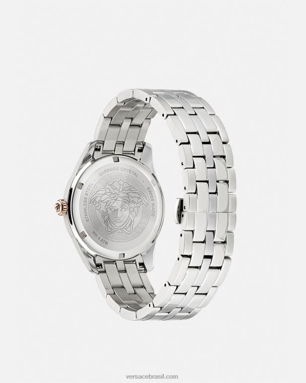 acessórios P2TX1713 Versace relógio grego pênalti homens