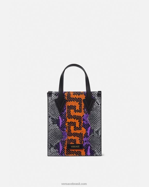 bolsas P2TX1474 Versace bolsa crossbody com estampa python greca multicolorido homens