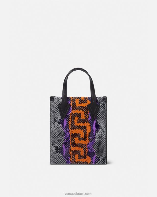 bolsas P2TX1474 Versace bolsa crossbody com estampa python greca multicolorido homens