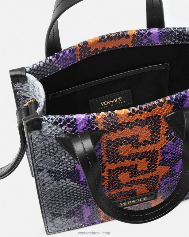 bolsas P2TX1474 Versace bolsa crossbody com estampa python greca multicolorido homens