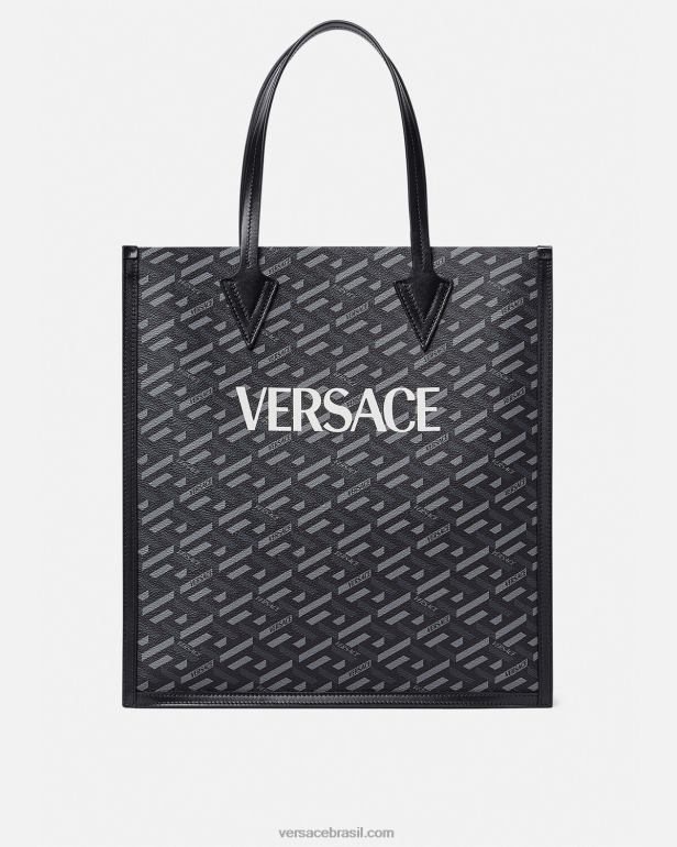 bolsas P2TX1477 Versace bolsa tote alta com assinatura la greca imprimir homens