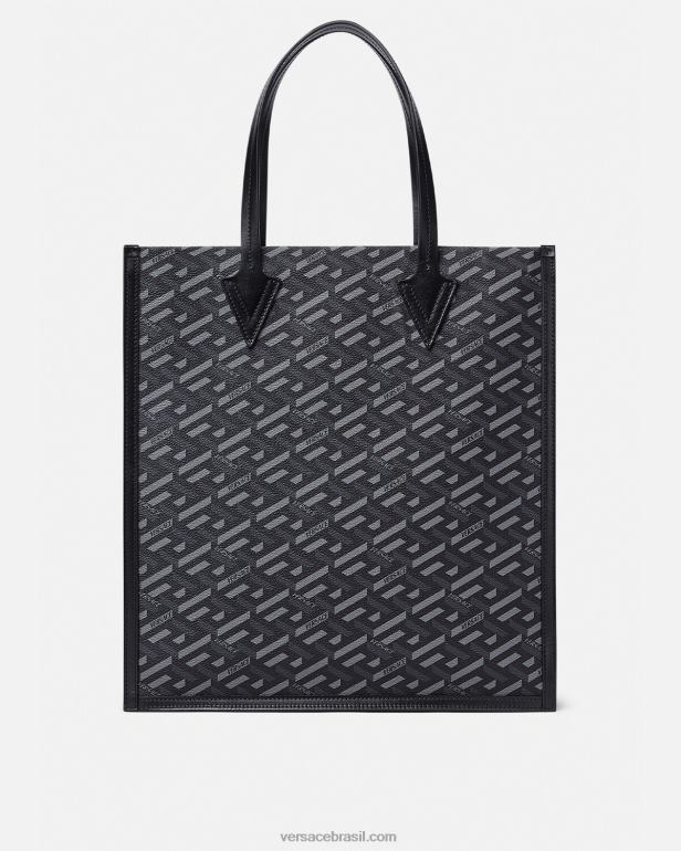 bolsas P2TX1477 Versace bolsa tote alta com assinatura la greca imprimir homens