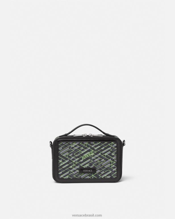 bolsas P2TX1478 Versace bolsa carteiro pequena com assinatura la greca imprimir homens