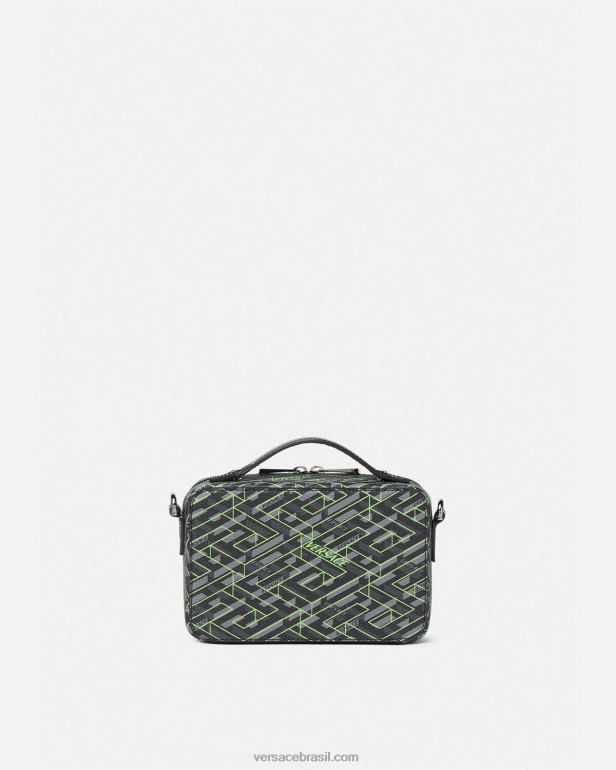 bolsas P2TX1478 Versace bolsa carteiro pequena com assinatura la greca imprimir homens