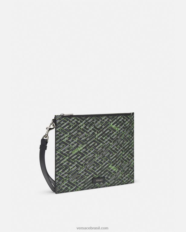 bolsas P2TX1480 Versace bolsa com assinatura la greca imprimir homens