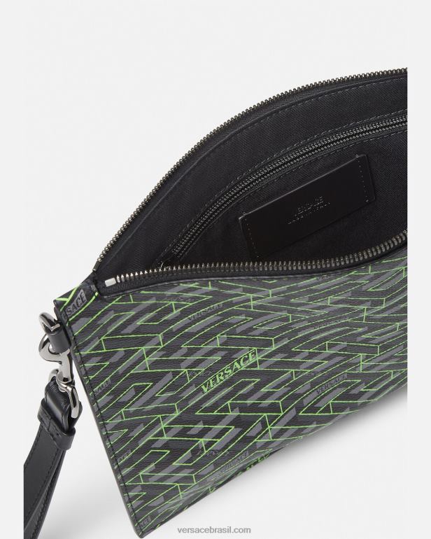 bolsas P2TX1480 Versace bolsa com assinatura la greca imprimir homens