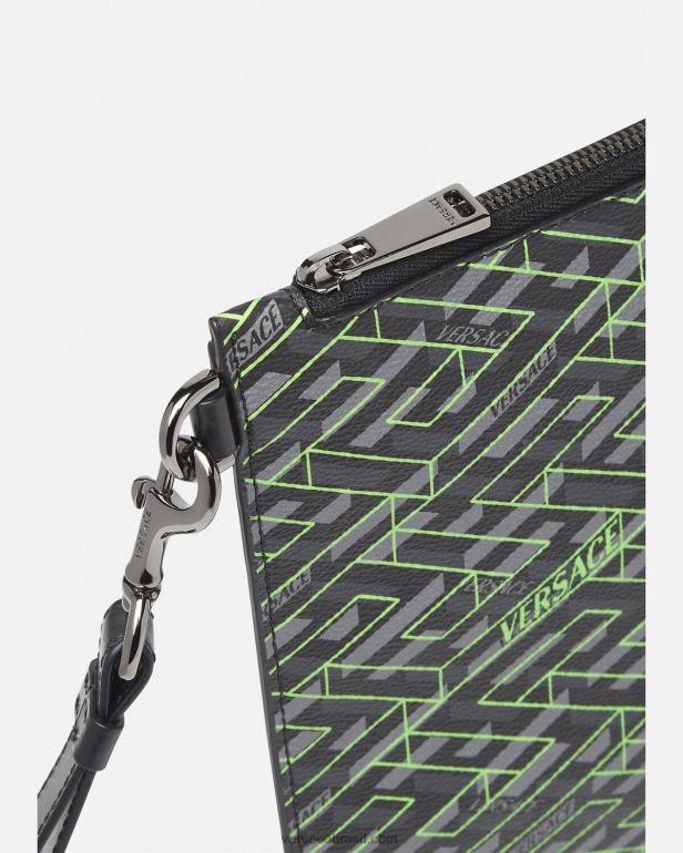 bolsas P2TX1480 Versace bolsa com assinatura la greca imprimir homens