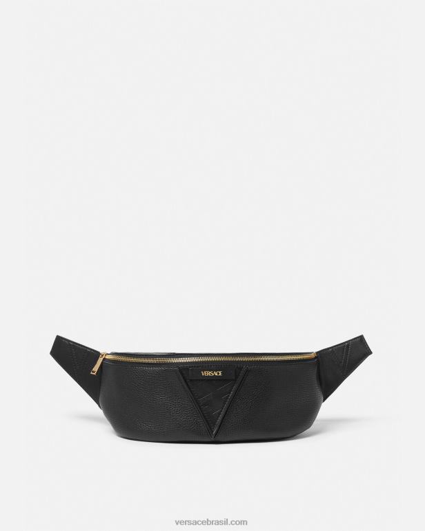 bolsas P2TX1491 Versace bolsa de cinto com assinatura v greca preto homens