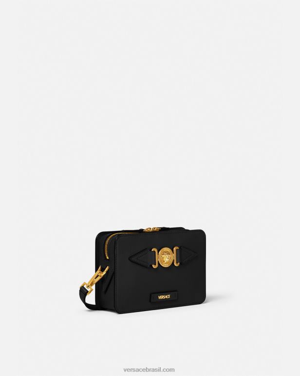 bolsas P2TX1464 Versace bolsa mensageiro pequena medusa biggie preto homens