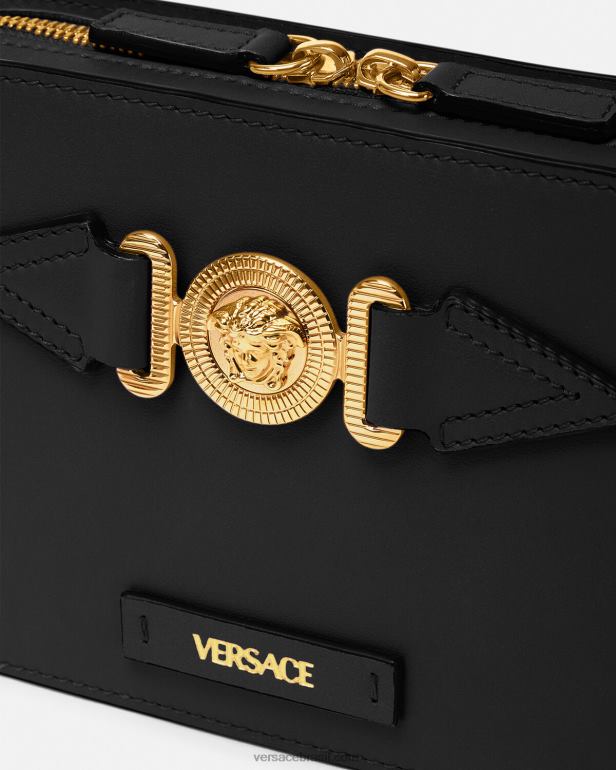 bolsas P2TX1464 Versace bolsa mensageiro pequena medusa biggie preto homens