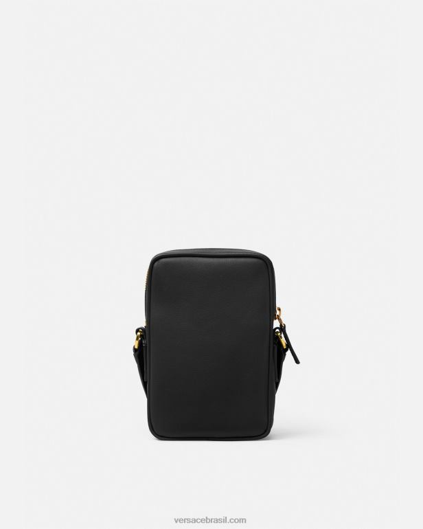 bolsas P2TX1465 Versace bolsa crossbody pequena medusa biggie preto homens