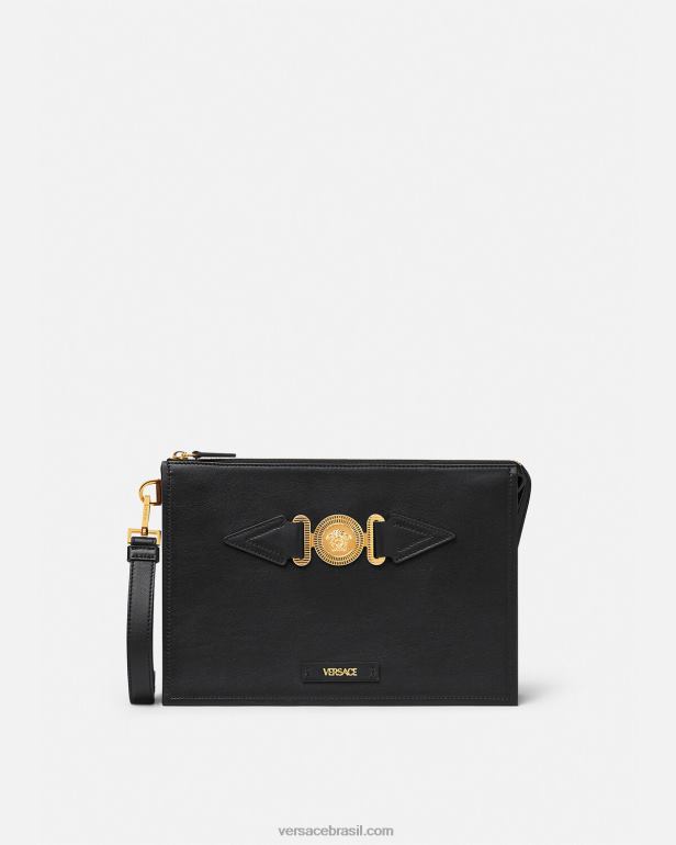 bolsas P2TX1466 Versace bolsa biggie medusa preto homens