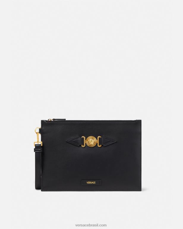 bolsas P2TX1467 Versace bolsa biggie medusa preto homens