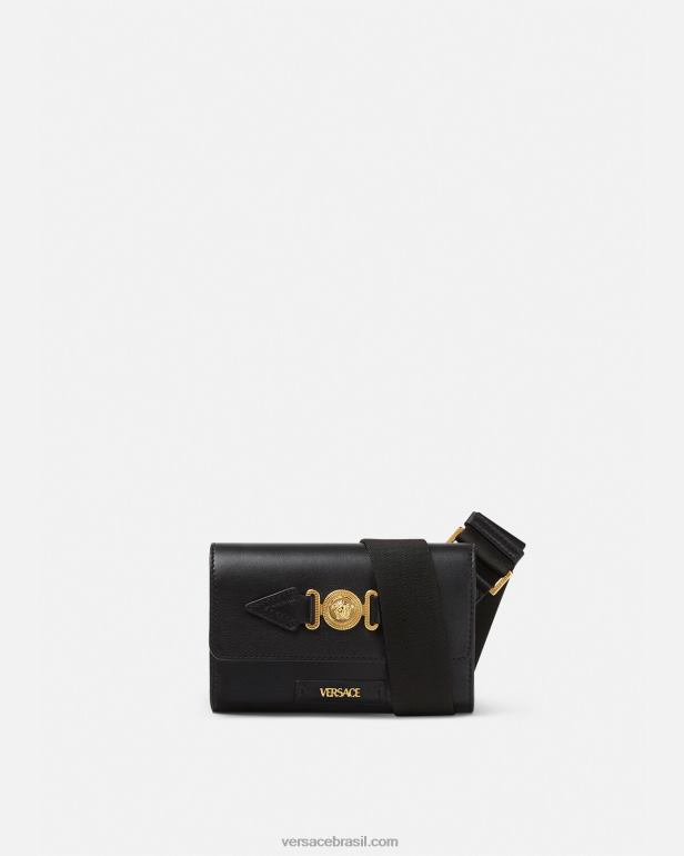 bolsas P2TX1470 Versace bolsa de cinto medusa biggie preto homens