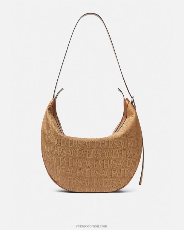 bolsas P2TX1499 Versace todo repetido saco grande hobo marrom homens