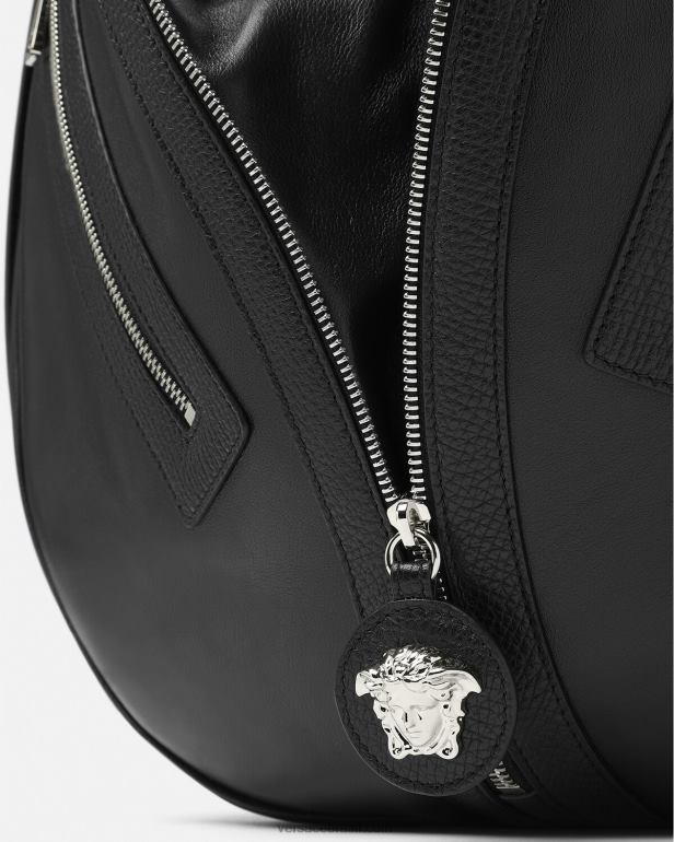 bolsas P2TX1500 Versace repita a bolsa hobo grande preto homens