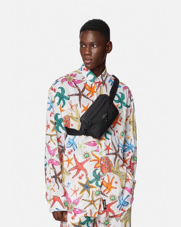 bolsas P2TX1492 Versace bolsa de cinto la medusa preto homens