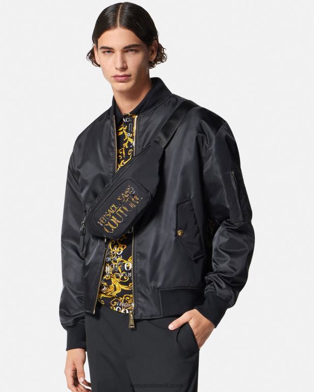 bolsas P2TX2493 Versace bolsa de cinto com logotipo multicolorido homens