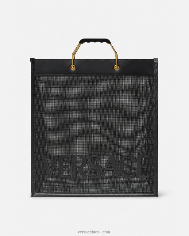 bolsas P2TX1507 Versace sacola de compras preto homens