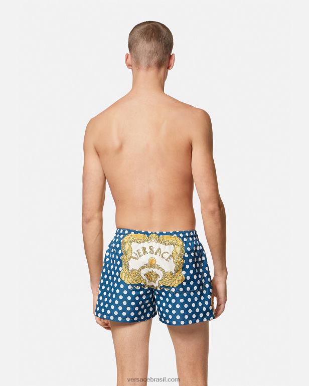 roupas íntimas e moda praia P2TX1792 Versace shorts de natação imprimir homens