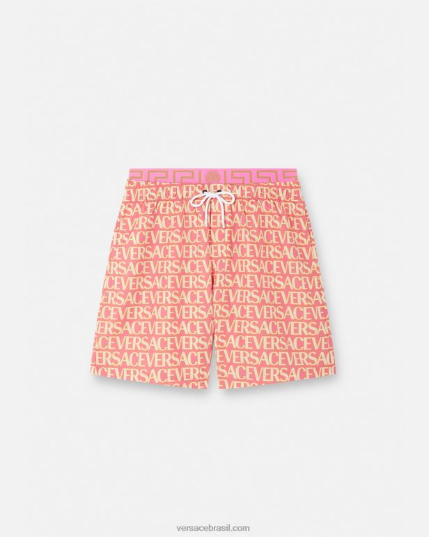 roupas íntimas e moda praia P2TX1795 Versace calções de banho completos imprimir homens