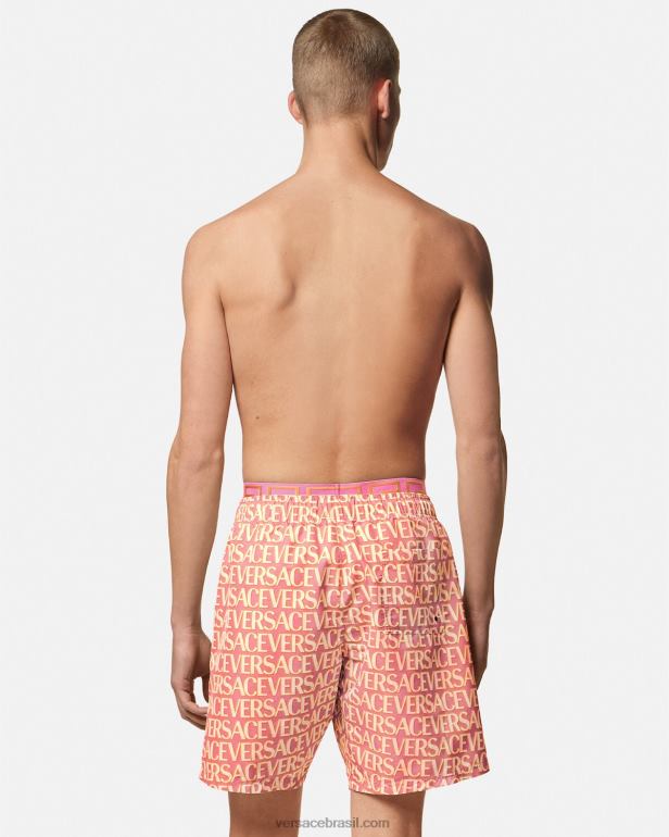 roupas íntimas e moda praia P2TX1795 Versace calções de banho completos imprimir homens