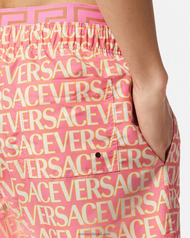 roupas íntimas e moda praia P2TX1795 Versace calções de banho completos imprimir homens