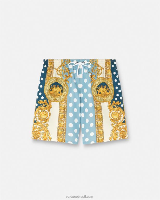 roupas íntimas e moda praia P2TX1802 Versace bermuda barroca concha imprimir homens