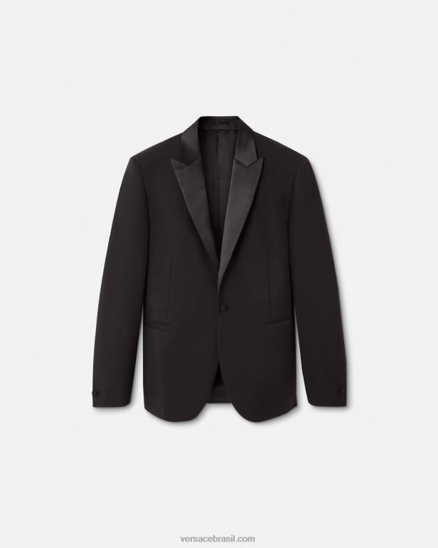 roupas P2TX1260 Versace blazer formal de lã preto homens