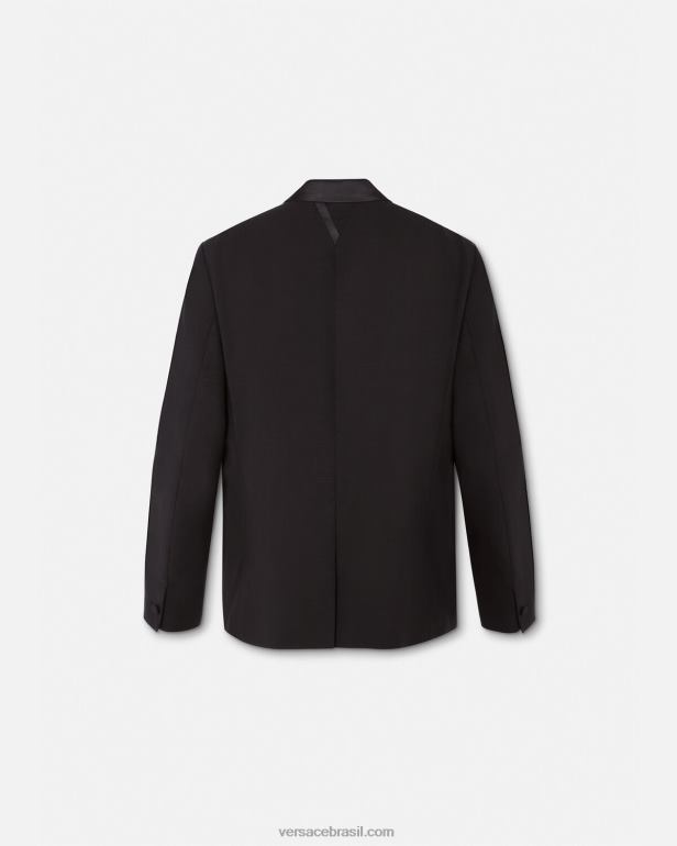 roupas P2TX1260 Versace blazer formal de lã preto homens