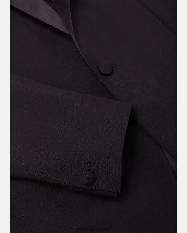 roupas P2TX1260 Versace blazer formal de lã preto homens
