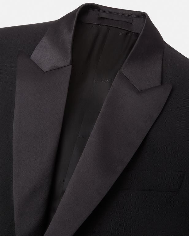 roupas P2TX1260 Versace blazer formal de lã preto homens