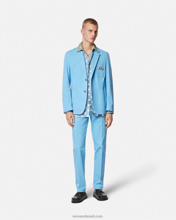 roupas P2TX1267 Versace calça biggie medusa azul claro homens