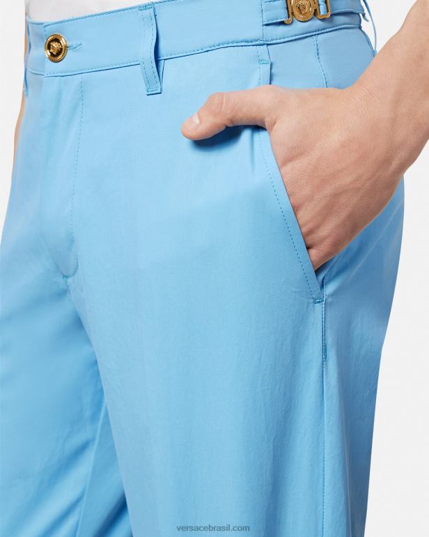 roupas P2TX1267 Versace calça biggie medusa azul claro homens