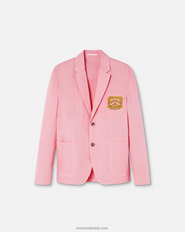 roupas P2TX1268 Versace blazer barroco concha rosa homens