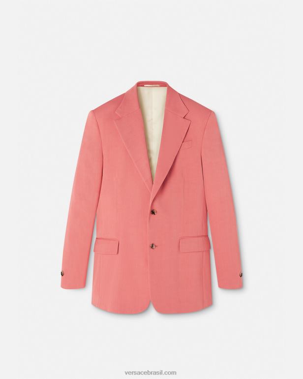 roupas P2TX1272 Versace blazer de peito único rosa homens