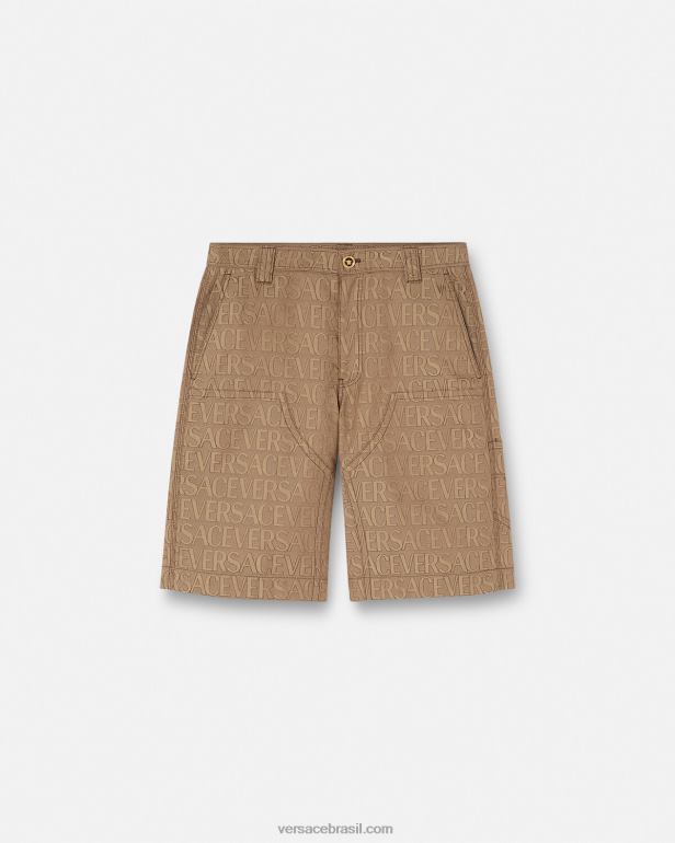 roupas P2TX1433 Versace shorts completos imprimir homens