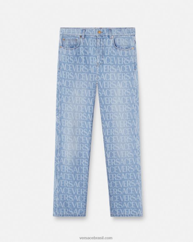 roupas P2TX1435 Versace calça jeans azul homens