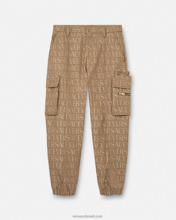 roupas P2TX1437 Versace calças cargo inteiras imprimir homens