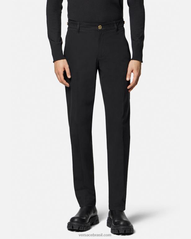 roupas P2TX1443 Versace calça biggie medusa preto homens