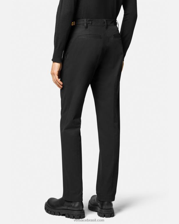 roupas P2TX1443 Versace calça biggie medusa preto homens