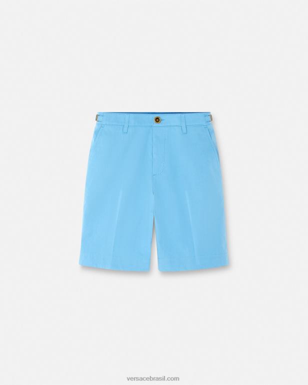 roupas P2TX1445 Versace bermuda medusa biggie azul claro homens